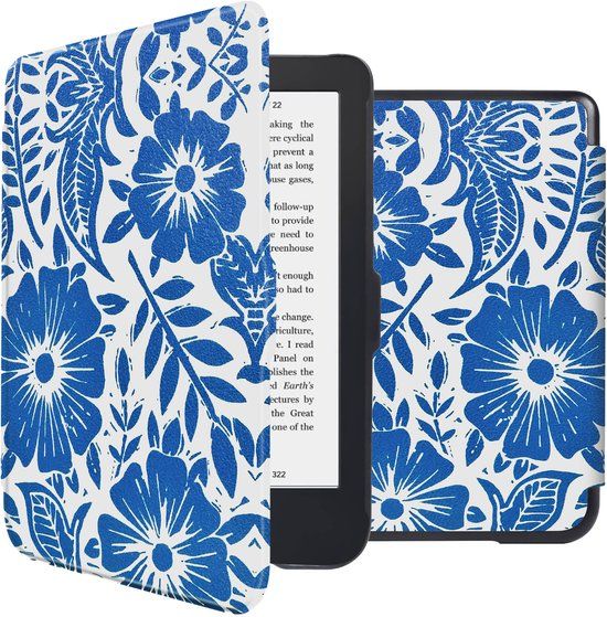 imoshion Ploonk B.V. Ereader Hoes - Geschikt voor Kobo Clara 2E/Tolino Shine 4 - Flower Tile