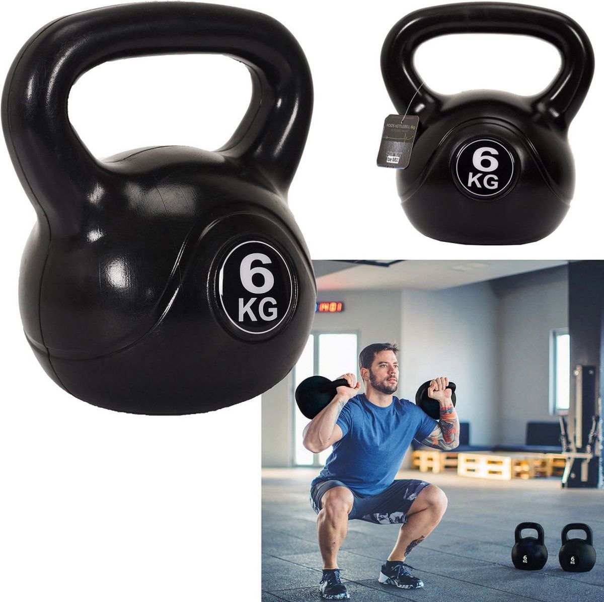 be Mix Sport fitness apparat - Kettlebell gewicht 6kg - SP0017