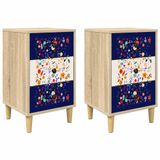 vidaXL Nachtkastje MAINZ 2 st Sonoma Eiken 36 x 33 x 60 cm