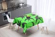 Bonamaison Tafelkleed, Anti-Mold, Sneldrogend, Waterdicht, 100% Polyester Tafellaken, Neon groene rook, 140 x 140 Cm