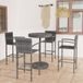 Maison Exclusive - Ensemble de jardin extérieur, 5 pièces, en plastique tressé gris