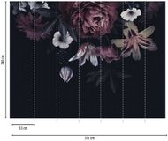 A.S. Création Foto behang bloemen, bloemen behang paars zwart 382791