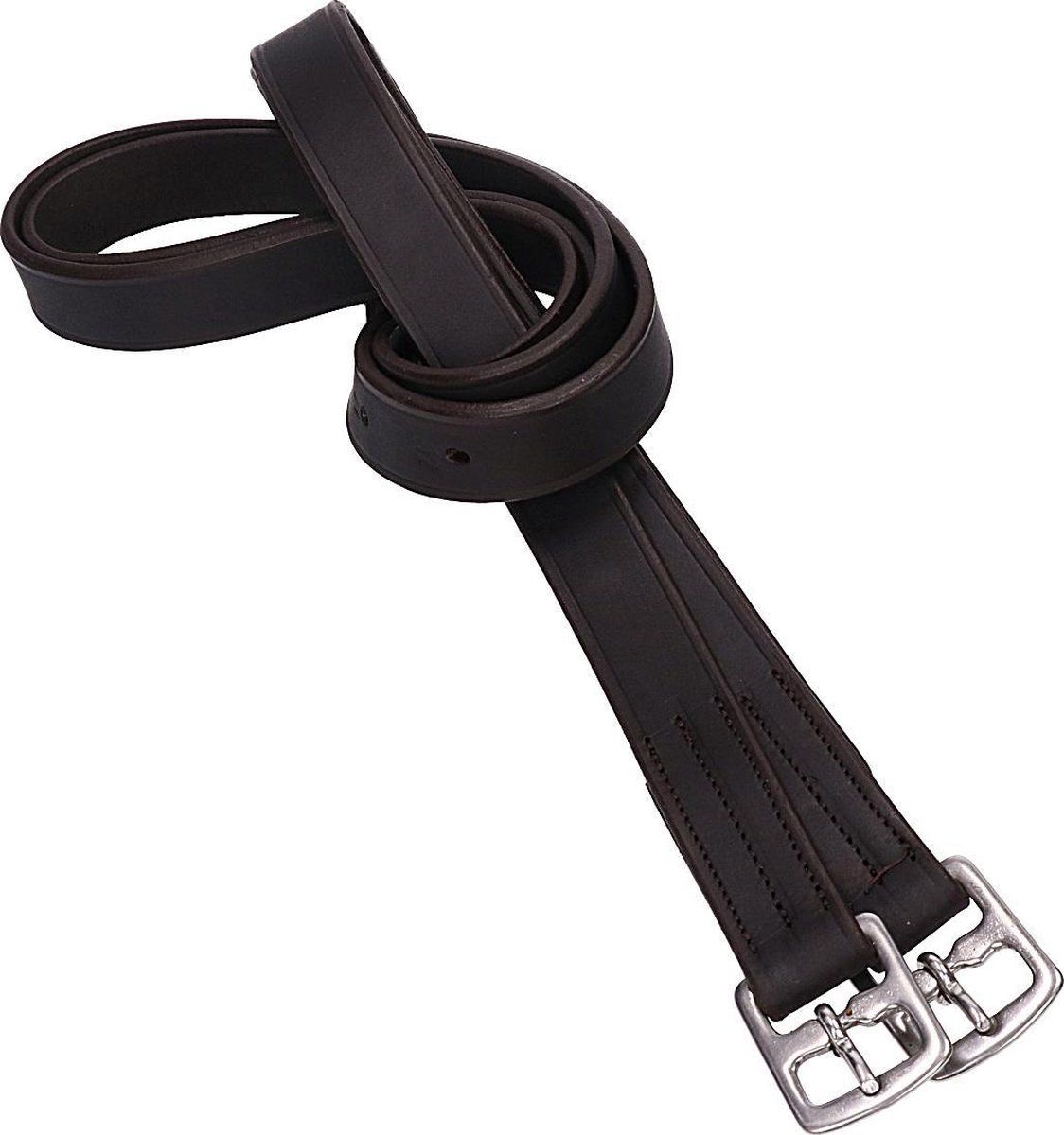 Horka Beugelriemen - Brown-silver - 115 Cm