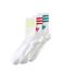 ADIDAS ORIGINALS Sokken '3 STRIPES CREW SOCKS 3' pastelgeel / jade groen / rood / wit