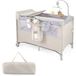 Coast Side Lit - 5 en 1 - Roulettes - Matelas inclus - 125 x 65 x 76 cm - Beige