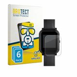 BROTECT Screenprotector 6 Stuks voor Bangle.js 2 Beschermglas transparant