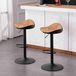 Ensemble de 2 tabourets de bar – pivotant à 360°, réglable en hauteur, jaune