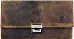 GREENBURRY Vintage Waiter Wallet RFID Portemonnee Leer Bruin