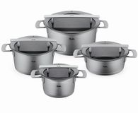 Fissler Phi Collection Pannenset met Glasdeksels - 4-delig