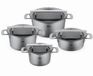 Fissler Phi Collection Pannenset met Glasdeksels - 4-delig