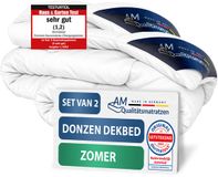 AM Qualitätsmatratzen - Zomerdekbed - 135x200 cm - 100% Dons - Katoen