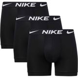 Nike Underwear Heren Essential Boxer Briefs 3-Pack – Klassiek ontwerp, Rekbaar comfort, Geschikt voor dagelijks gebruik en training, Black/Black/Black, XL