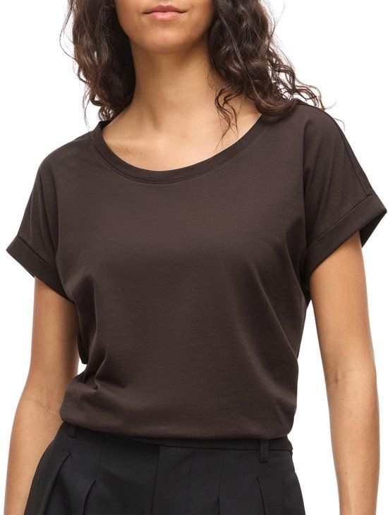 VILA Dreamers Shirt Dames - Maat XS - donkerbruin