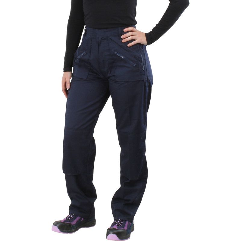 Portwest Action Dames Werkbroek Met Kniezakken S Marineblauw