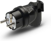 PCE 05811-s Haakse stekker met randaarde Rubber 230 V Zwart IP44