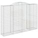 vidaXL Gabion met boogvorm, 300x50x200/220 cm, verzinkt staal