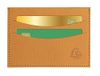 Exacompta - 5105238E - Denim kaarthouder met vak - 10,3 x 7,5 cm - mosterdkleur