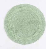 Homescapes Ronde Badmat Saliegroen 80 cm Katoen