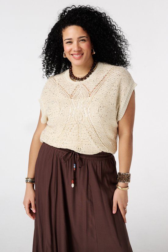 MS Mode Gehaakte top met pailletten - Kit - L