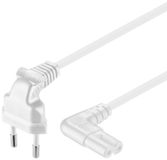 DSIT Câble d'alimentation coudé fiche Euro vers C7 5m blanc