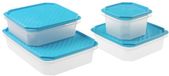 Tatay Topflex Set de conteneurs alimentaires 4 unités transparent turquoise