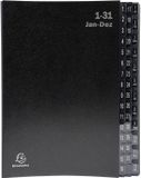 Exacompta - Ref. 57044E - Doos met 4 ordners, zwart