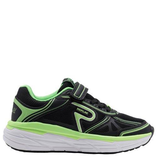 REPLAY Christal JR sneakers zwart/neon groen