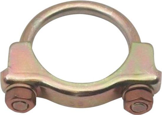 Uitlaatklem 62 mm staal zilver - 8714767039457