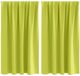 vidaXL Blackout Gordijnen met Ringen 2 st Groen 140 x 140 cm Polyester