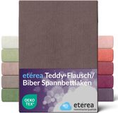 etérea Himmlische Qualität etérea Teddy pluizig Hoeslaken 140x200 - 160x200 cm - 80% Katoen 20% Polyester - Bruin