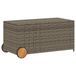 VidaXL Tuinbox met wielen, 190 L, polyrattan, grijs