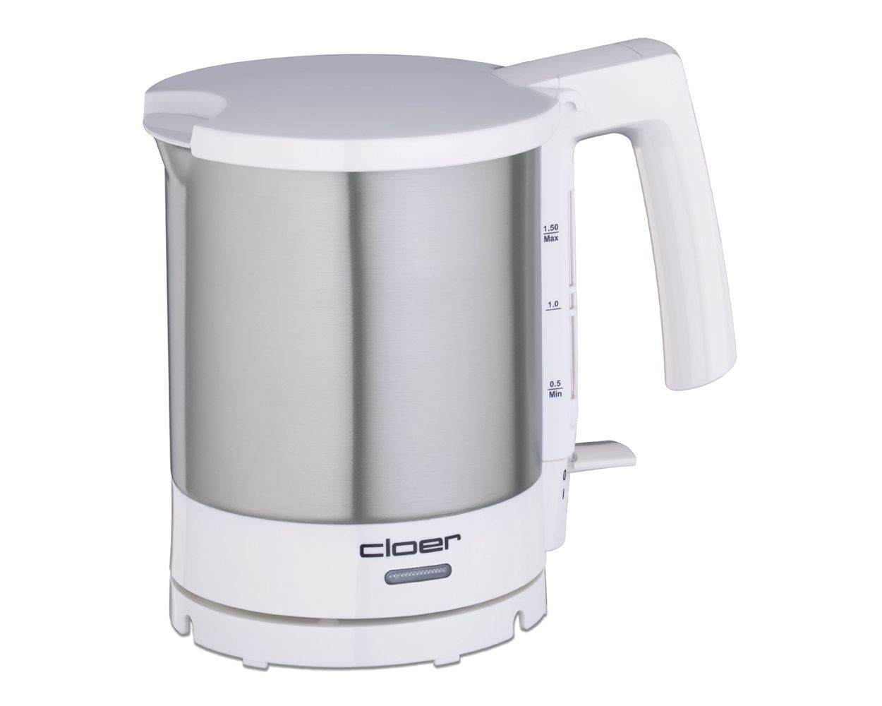 Cloer 4711 Waterkoker - 1.5L - 2000W - RVS & Wit