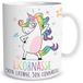 Mug Eenhoorn 50% eenhoorn, 50% trut humoristische tas roos