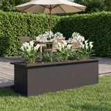 vidaXL Jardinière avec LED noir 30 x 100 x 30 cm acier