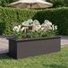 vidaXL Jardinière avec LED noir 30 x 100 x 30 cm acier