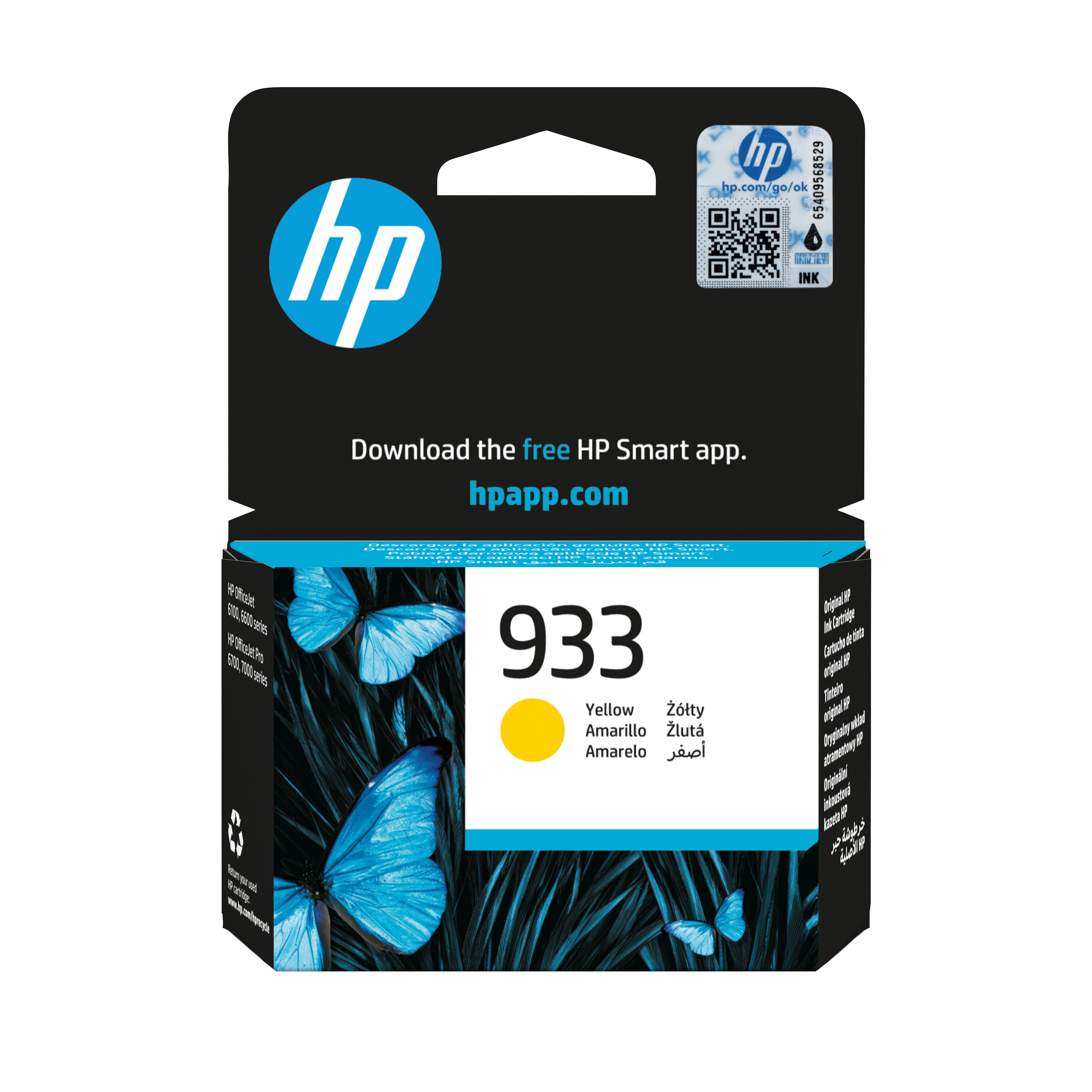 HP 933 Yellow Ink Cartridge - 330 Pages - Compatible with HP OfficeJet Printers