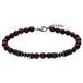 Lucardi - Heren Stainless Steel kralenarmband tijgeroog - Armband - Staal - Zilverkleurig - 20 cm