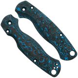 Flytanium Spyderco Paramilitary 2 Lotus Scales FLY1360AS Arctic Storm Carbon Fiber