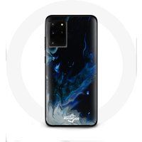 Maniacase Etui voor Samsung Galaxy S11 Plus Rookwolken in blauw, grijs en zwart op een zwarte achtergrond