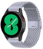 By Qubix Qubix - Braided nylon bandje - Grijs - Geschikt voor Huawei Watch 5 - 42mm