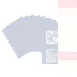 HERMA 7587 Fotohoezen voor mappen, 10 stuks, 13 x 18 cm dwars, 2 vakken gedeeld, aan beide zijden te gebruiken fotophan fotohoezen voor foto's, verzamelhoezen, ansichtkaarthoezen, brochurehoezen met