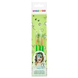 Snazaroo Gemengde kwastenset, 3 make-up kwasten in fijn, rond en plat, groen