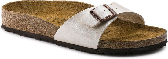 Birkenstock Madrid Dames Slippers - Pearl White - Maat 38 - Small fit