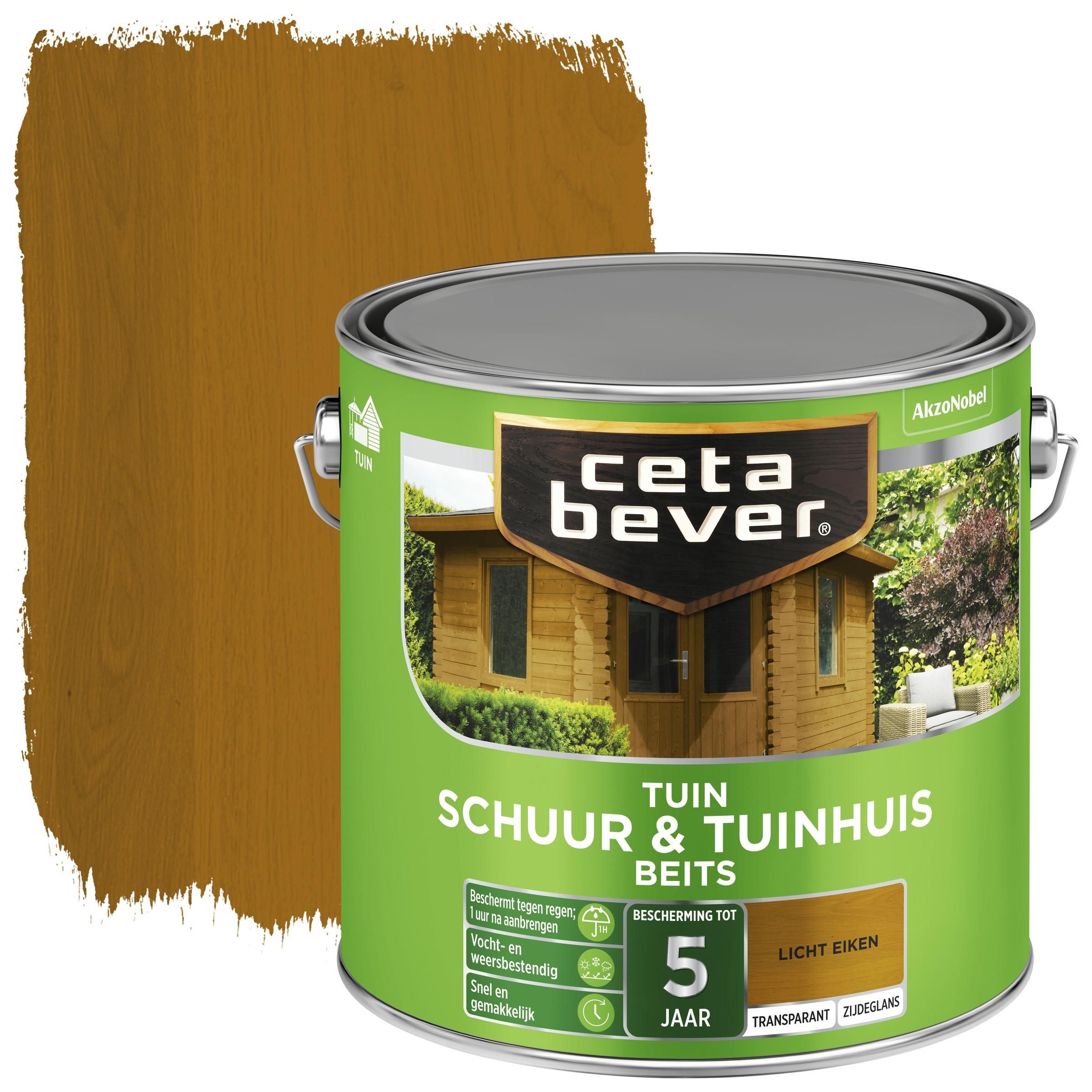 Cetabever Schuur & Tuinhuis Beits Transparant Licht Eiken Zijdeglans 2.5 Liter