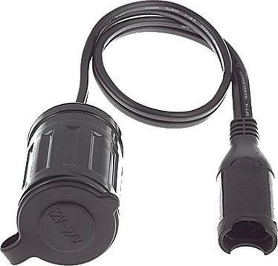 Optimate SAE-aansluitplug Female 12V 50 cm Zwart - Geschikt voor diverse accu's