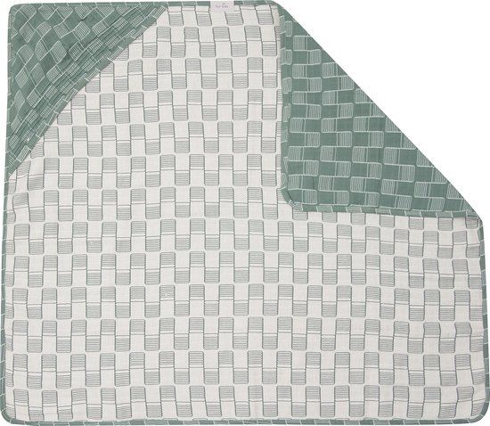 Witlof for kids Hydrofiele badcape Sticky stripes green