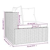 vidaXL 5-delige Loungeset met Kussens Poly Rattan Bruin