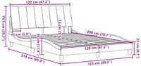 vidaXL Bedframe "Hanko" 120x200 cm stof crèmekleurig
