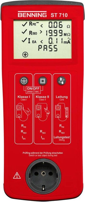 Benning ST 710 Apparaattester VDE-norm 0701-0702