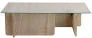 Hanah Home Stijlvolle koffietafel, antraciet, 105 x 30 x 65 cm, 100% getemperd glas en 18 mm melamine gecoat scheidingsbord, modern design voor de woonkamer